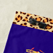 Wilde dieren en luipaard print Border Strandlaken (In situ)