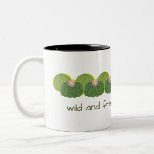 Wilde dieren en vrij tweekleurige koffiemok