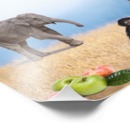 Wilde dieren foto afdruk (Hoek)