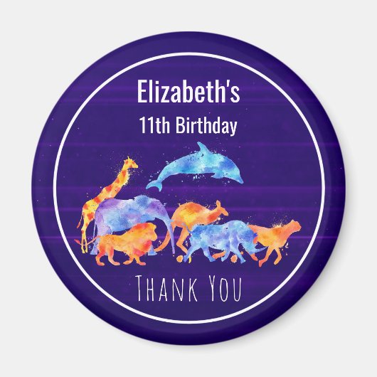 Wilde Dieren Gebeurtenis Dank u Magneet (Voorkant)