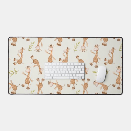 Wilde dieren Giraffe Kinderen Bureaumat (Keyboard & Muis)