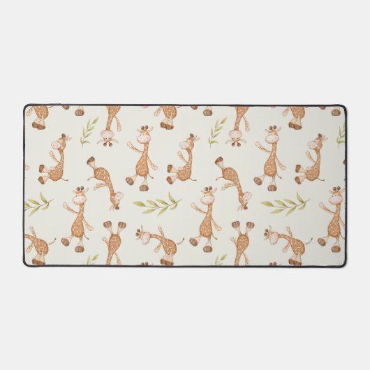 Wilde dieren Giraffe Kinderen Bureaumat (Voorkant)
