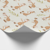 Wilde dieren Giraffe Kinderen Cadeaupapier (Hoek)