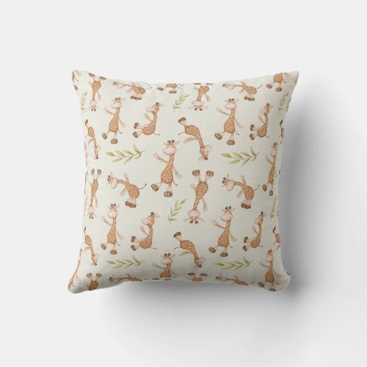 Wilde dieren Giraffe Kinderen Kussen (Achterkant)