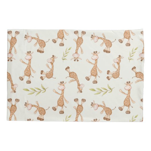 Wilde dieren Giraffe Kinderen Kussensloop (Achterkant)