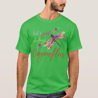 Wilde dieren Girl Gift Dragonfly T-shirt