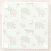 Wilde dieren glazen onderzetter (Achterkant)