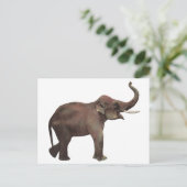 wilde dieren, goede luipende Aziatische olifanten Briefkaart (Staand voorkant)