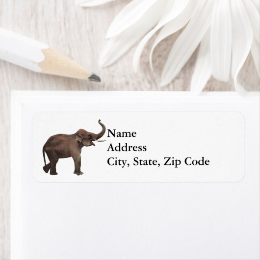 wilde dieren, goede luipende Aziatische olifanten Etiket (Insitu)