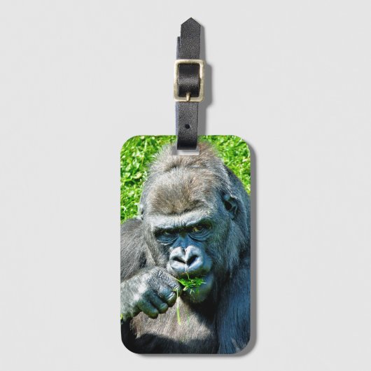 WILDE DIEREN - GORILLAS BAGAGELABEL (Voorkant (verticaal))