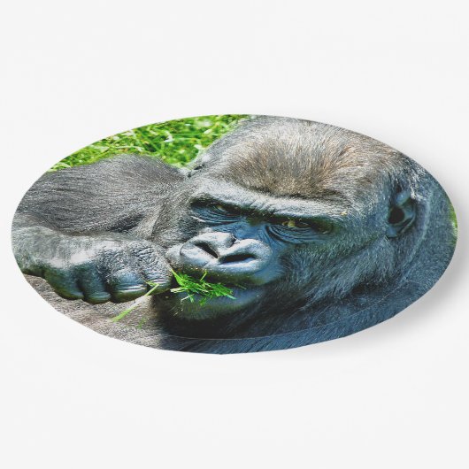 WILDE DIEREN - GORILLAS PAPIEREN BORDJE (Gekanteld)