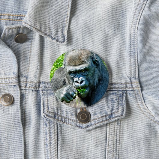 WILDE DIEREN - GORILLAS RONDE BUTTON 7,6 CM (In situ)