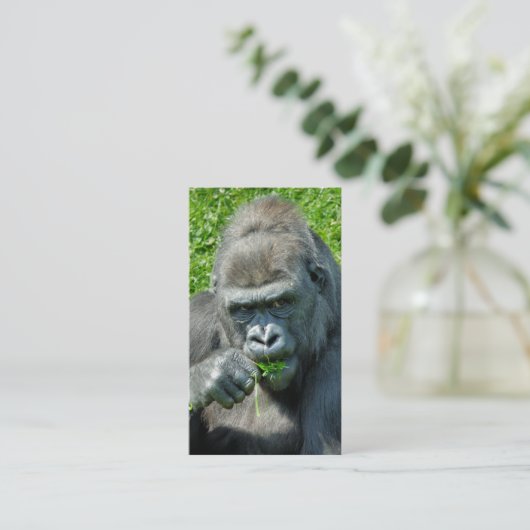 WILDE DIEREN - GORILLAS VISITEKAARTJE (Staand voorkant)