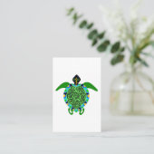 Wilde dieren - Grafisch ZEE SCHILDPAD - Natuur - N Visitekaartje (Staand voorkant)