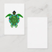 Wilde dieren - Grafisch ZEE SCHILDPAD - Natuur - N Visitekaartje (Voorkant / Achterkant)