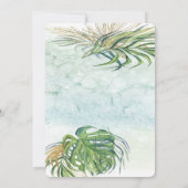 Wilde dieren Grenery Palm Leaves 1st Birthday Kaart (Achterkant)