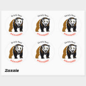 Wilde dieren Grizzly BEER - Bedreigd - Wildlife - Ronde Sticker (Vel)