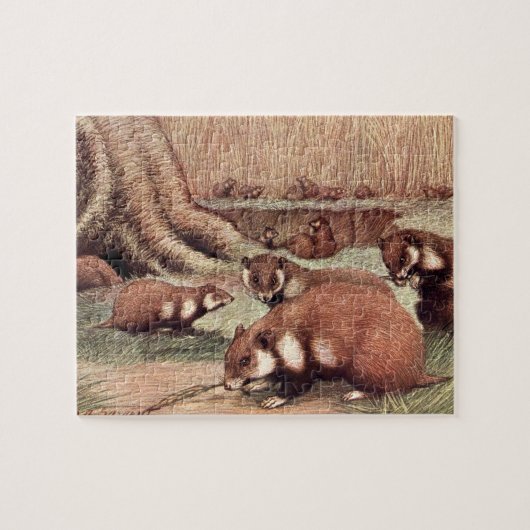 wilde dieren, Hamsters van Louis Sargent Legpuzzel (Horizontaal)