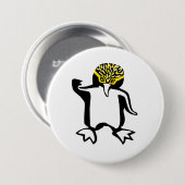 Wilde dieren - Happy Penguin - Wildlife Ronde Button 7,6 Cm (Voorkant /achterkant)