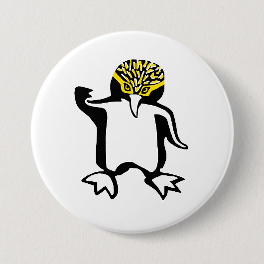 Wilde dieren - Happy Penguin - Wildlife Ronde Button 7,6 Cm (Voorkant)