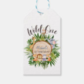 Wilde dieren Houthday Cadeaulabel (Voorkant)