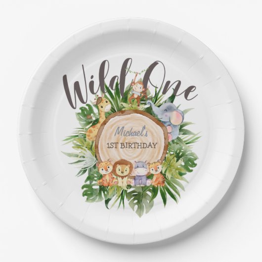 Wilde dieren Houthday Papieren Bordje (Voorkant)