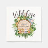 Wilde dieren Houthday Servet (Voorkant)