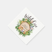 Wilde dieren Houthday Servet (Hoek)