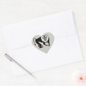 Wilde dieren - I love Lion-tailed MACAQUES - Hart Sticker (Envelop)