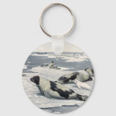  wilde dieren, ijsbergen in de zeehaven sleutelhanger (Voorkant)