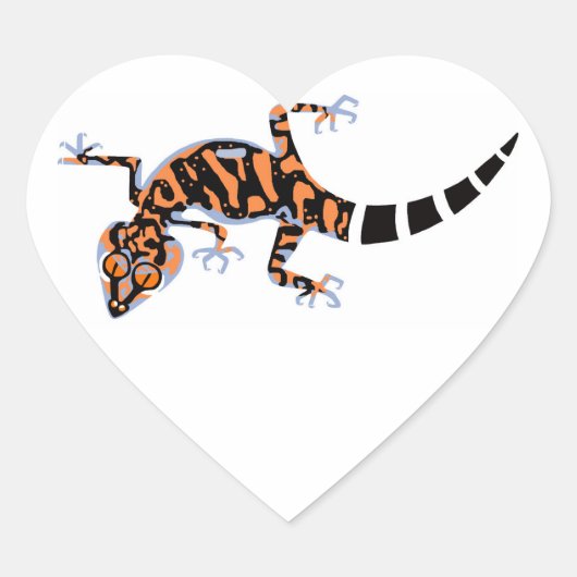 Wilde dieren - Ik hou van GECKOS - Hagedis - Natuu Hart Sticker (Voorkant)