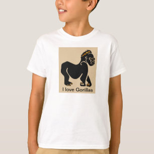 Wilde dieren - Ik hou van GORILLAS - Aap - Primaat T-shirt