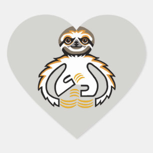 Wilde dieren - Ik hou van LUIAARD - Natuur - Ecolo Hart Sticker