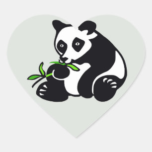 Wilde dieren Ik hou van Panda BEREN - Wildlife - N Hart Sticker