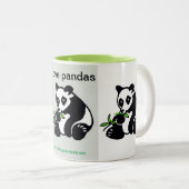 Wilde dieren - Ik hou van PANDAS - Dierenvriend - Tweekleurige Koffiemok (Voorkant rechts)