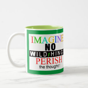 Wilde dieren - IMAGINE - Save wildlife - Tweekleurige Koffiemok