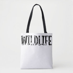 Wilde dieren in de openlucht Natuur Forest Typogra Tote Bag