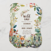 Wilde Dieren in het Bos Houten Stijl Kaart (Voorkant / Achterkant)