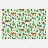 Wilde dieren in het bos van de meer boer wolf inpakpapier vel (Voorkant)