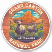 Wilde dieren in het Grand Canyon National Park in  Sticker (Voorkant)