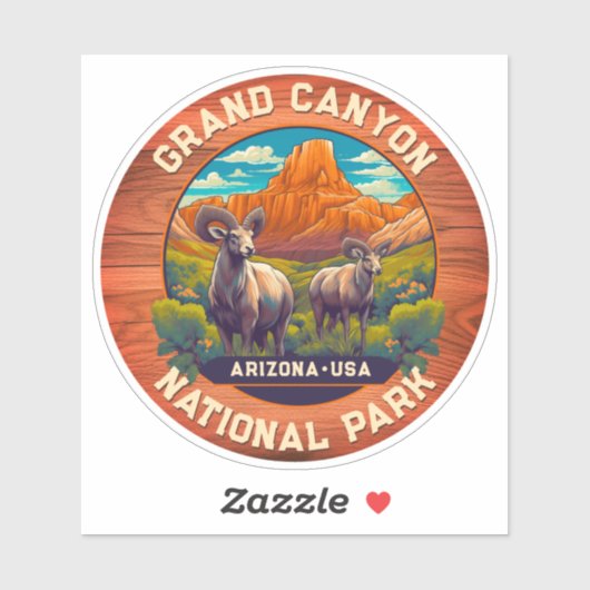 Wilde dieren in het Grand Canyon National Park in  Sticker (Vel)