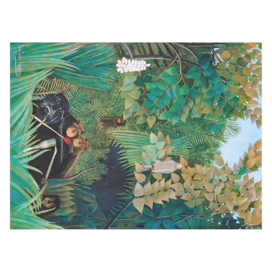 Wilde dieren in het tropisch bos tafelkleed (Voorkant (Horizontaal))