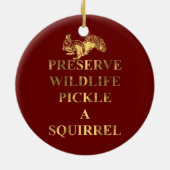 Wilde dieren in het wild plukken een eekhoorn keramisch ornament (Achterkant)