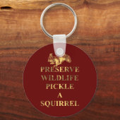 Wilde dieren in het wild plukken een eekhoorn sleutelhanger (Voorkant)