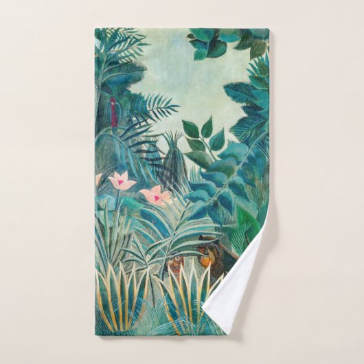 Wilde dieren in tropisch Oerwoud schilderen Bad Handdoek (Handdoek)