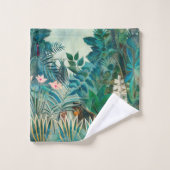 Wilde dieren in tropisch Oerwoud schilderen Bad Handdoek (Wasdoekje)
