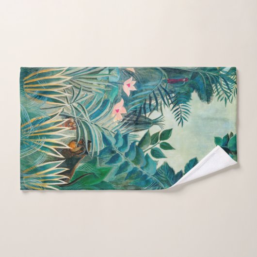 Wilde dieren in tropisch Oerwoud schilderen Bad Handdoek (Handdoek)