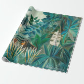 Wilde dieren in tropisch Oerwoud schilderen Cadeaupapier (Uitgerold)