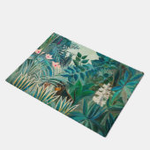 Wilde dieren in tropisch Oerwoud schilderen Deurmat (Schuin)