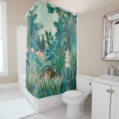 Wilde dieren in tropisch Oerwoud schilderen Douchegordijn (In situ)